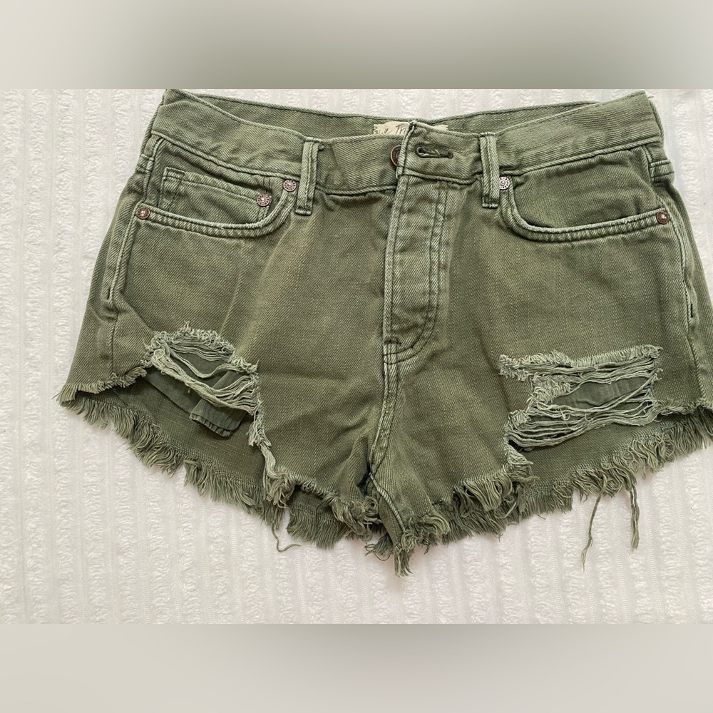 Free people Army Green shorts